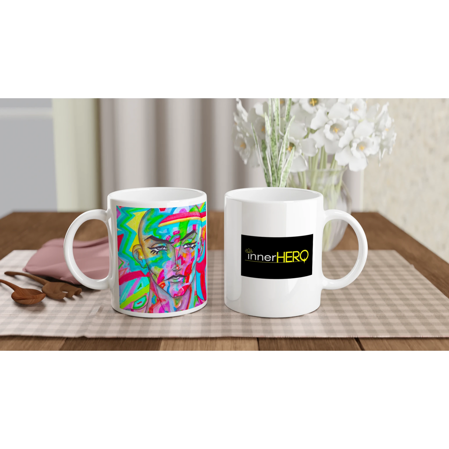 Our whte ceramic variant of the 'be you' mug!