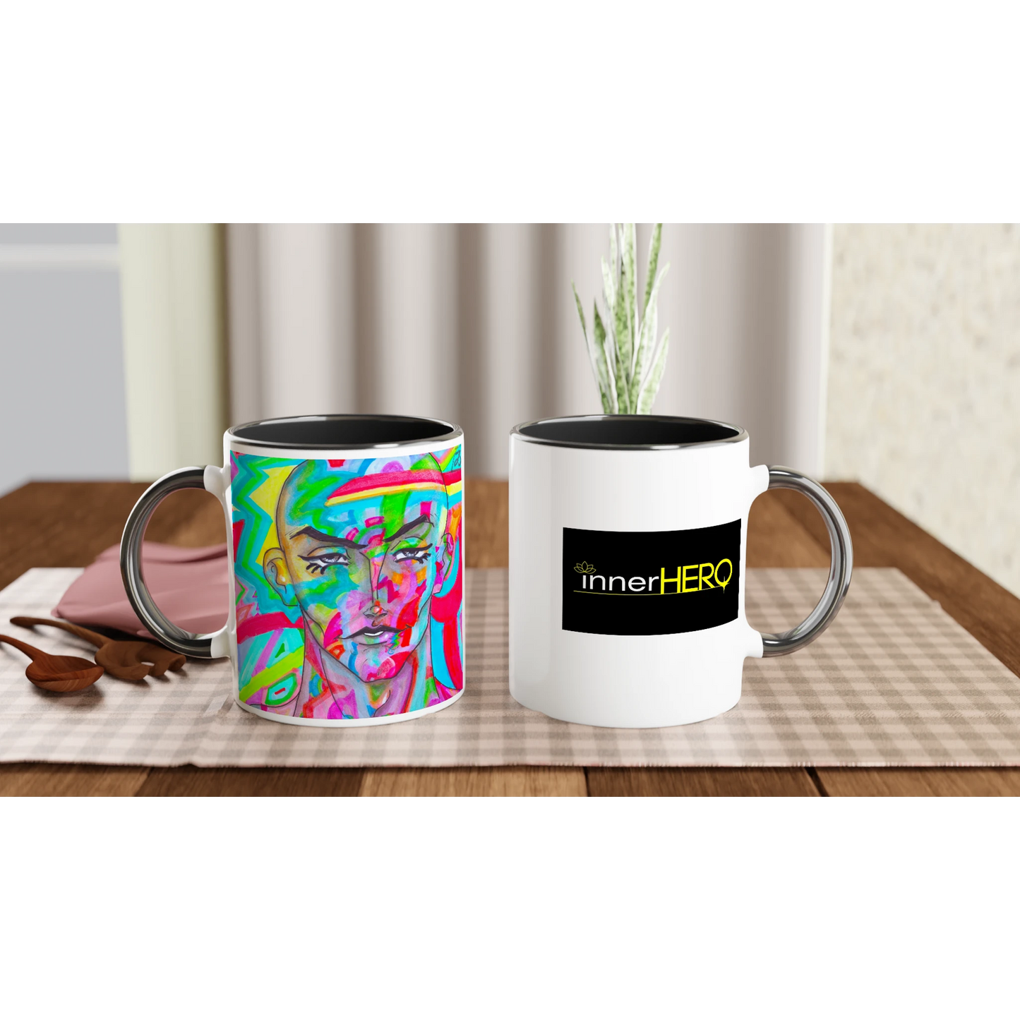 Our mug with a black inside, "Be You"
