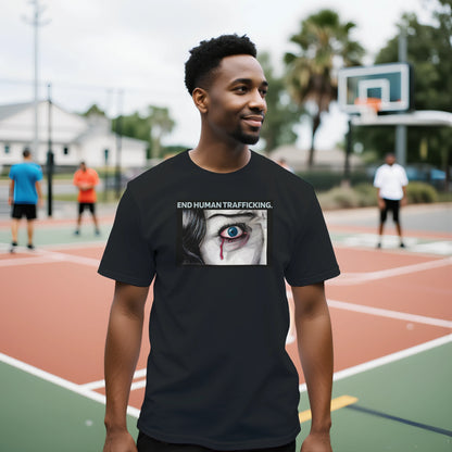 Man advocating for human rights on the basketball court!