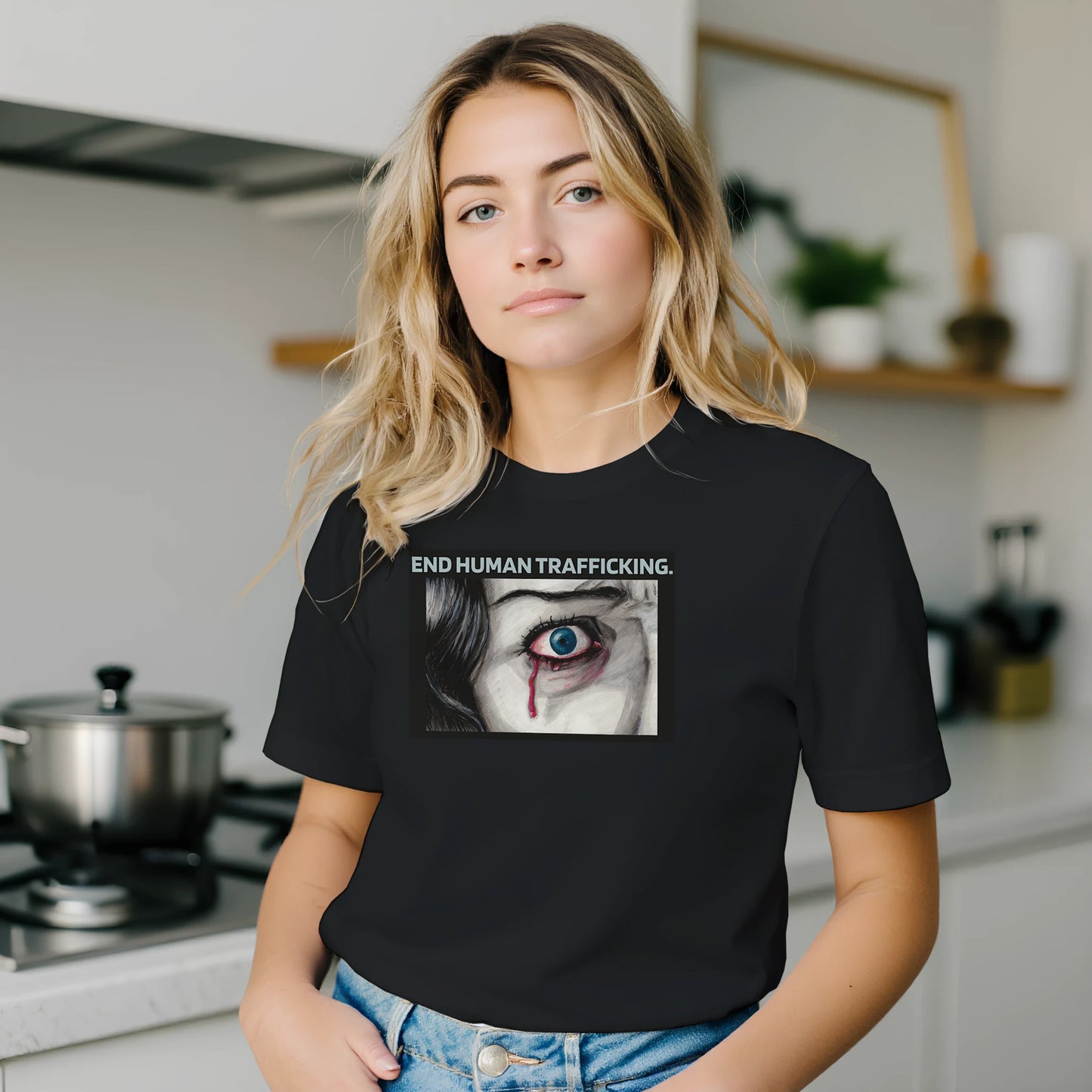 Woman wearing her activism!